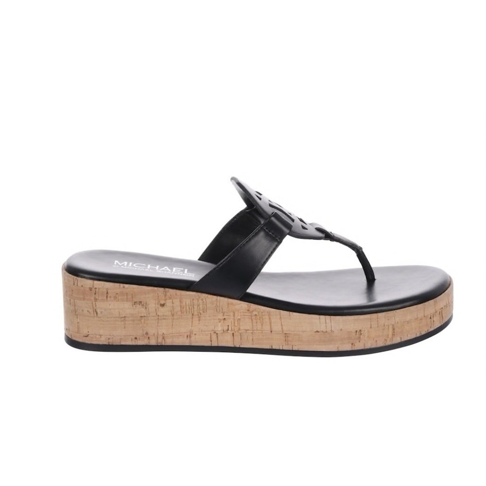Michael Shannon WOMEN'S 7 PRESLEY WEDGE SANDAL Black